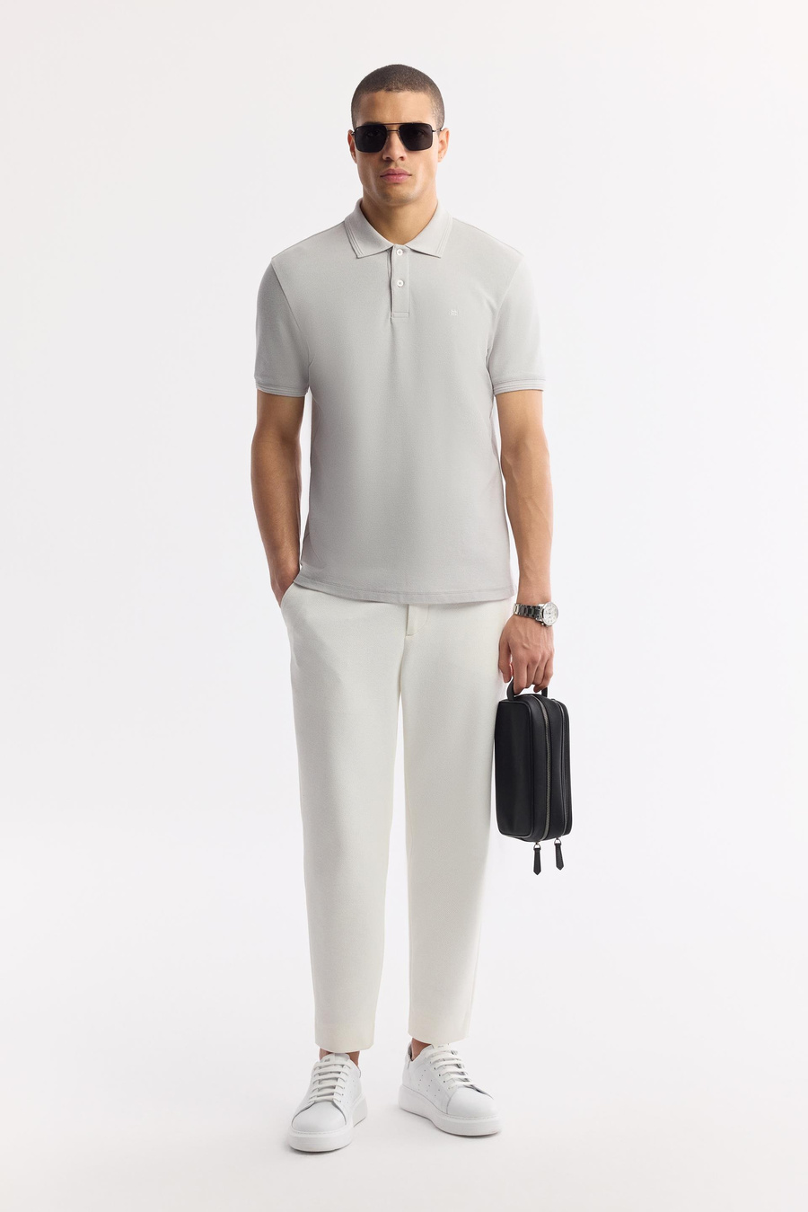 Taş Polo Yaka Kırılmaz Yaka, Serin Tutan, Hızlı Kuruyan Pamuklu T-Shirt