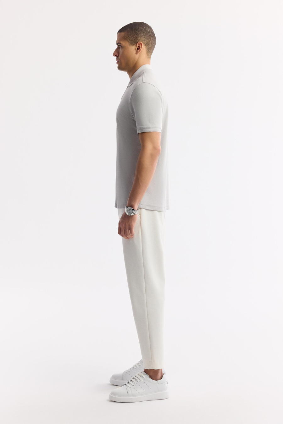 Taş Polo Yaka Kırılmaz Yaka, Serin Tutan, Hızlı Kuruyan Pamuklu T-Shirt