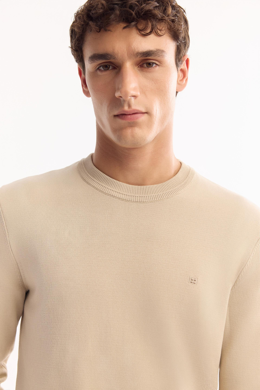 Taş Yüksek Bisiklet Basic Yaka Kazak