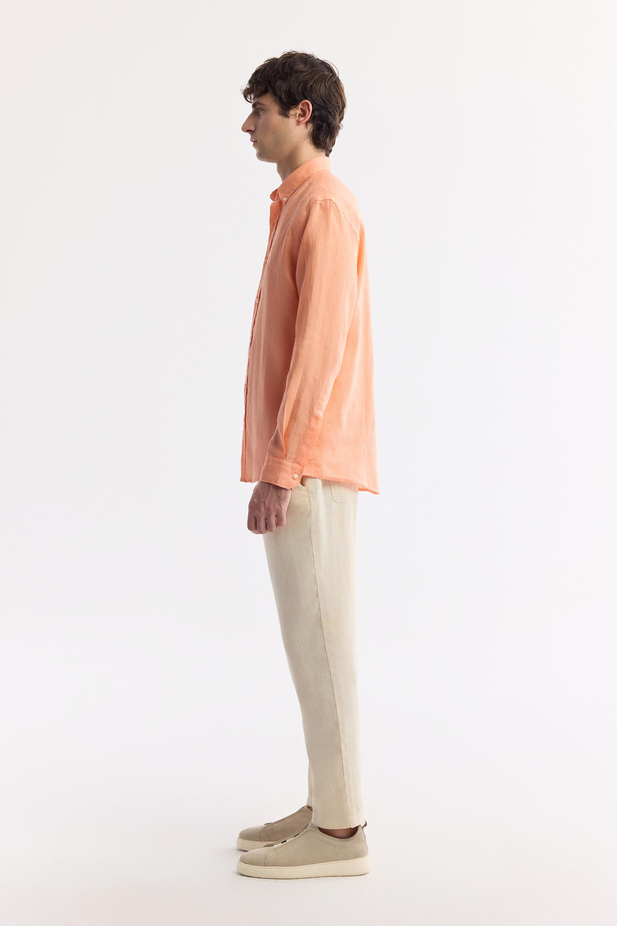 Orange Linen Shirt