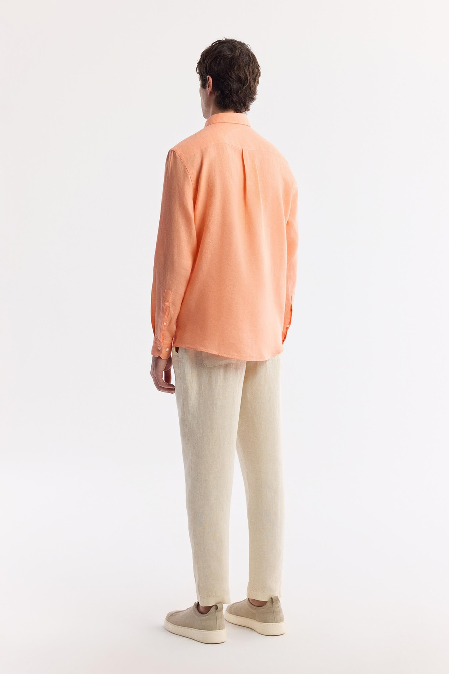Orange Linen Shirt