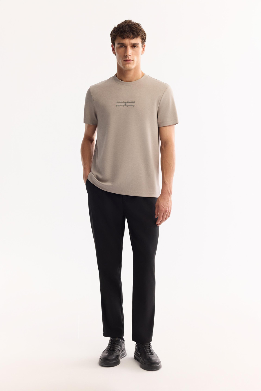 Vizon Bisiklet Yaka Enjeksiyon Baskılı İnterlok T-Shirt