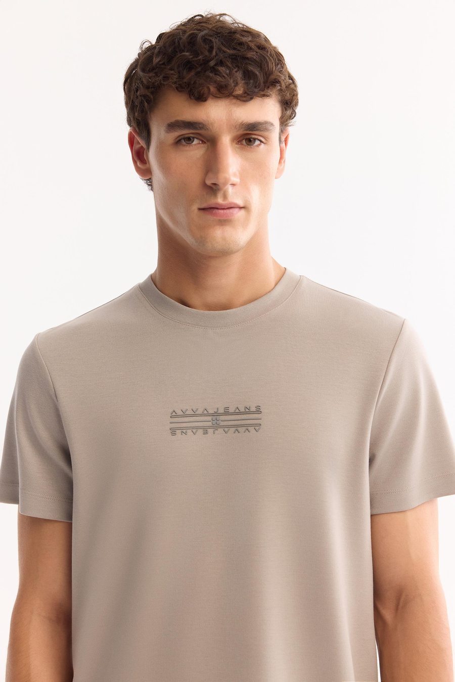 Vizon Bisiklet Yaka Enjeksiyon Baskılı İnterlok T-Shirt