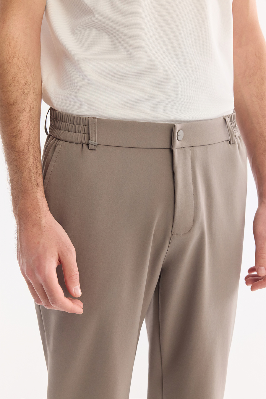 Vizon Yanı Lastikli Teknik Kumaş Nora Slim Fit Pantolon