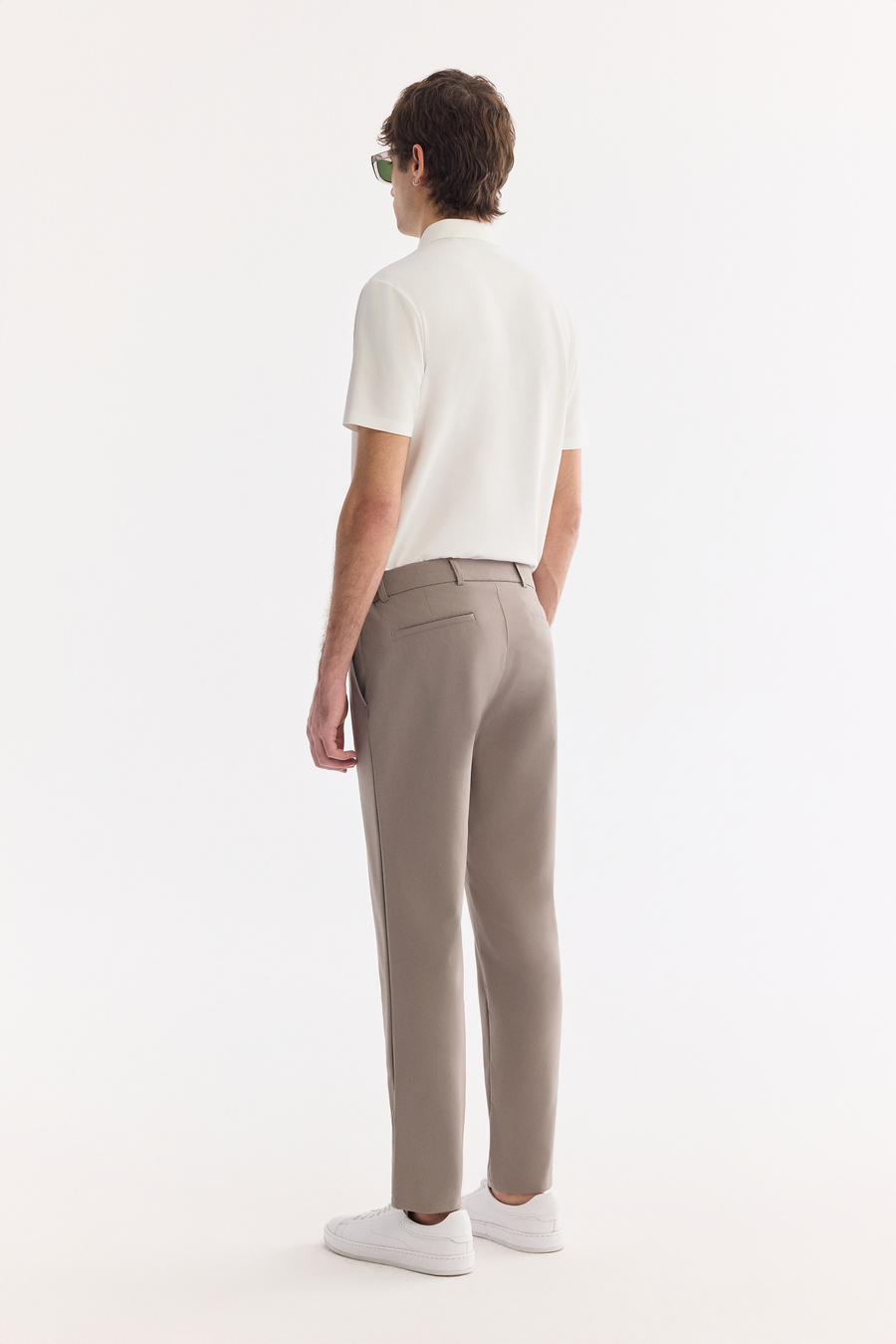 Vizon Yanı Lastikli Teknik Kumaş Nora Slim Fit Pantolon