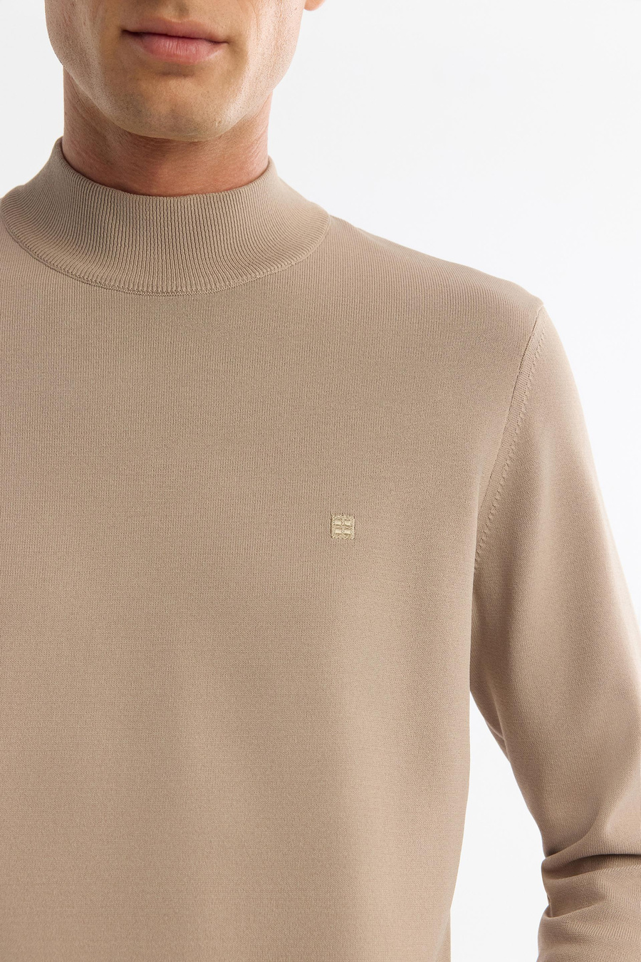 Vizon Yarım Balıkçı Yaka Düz Rayon Kazak