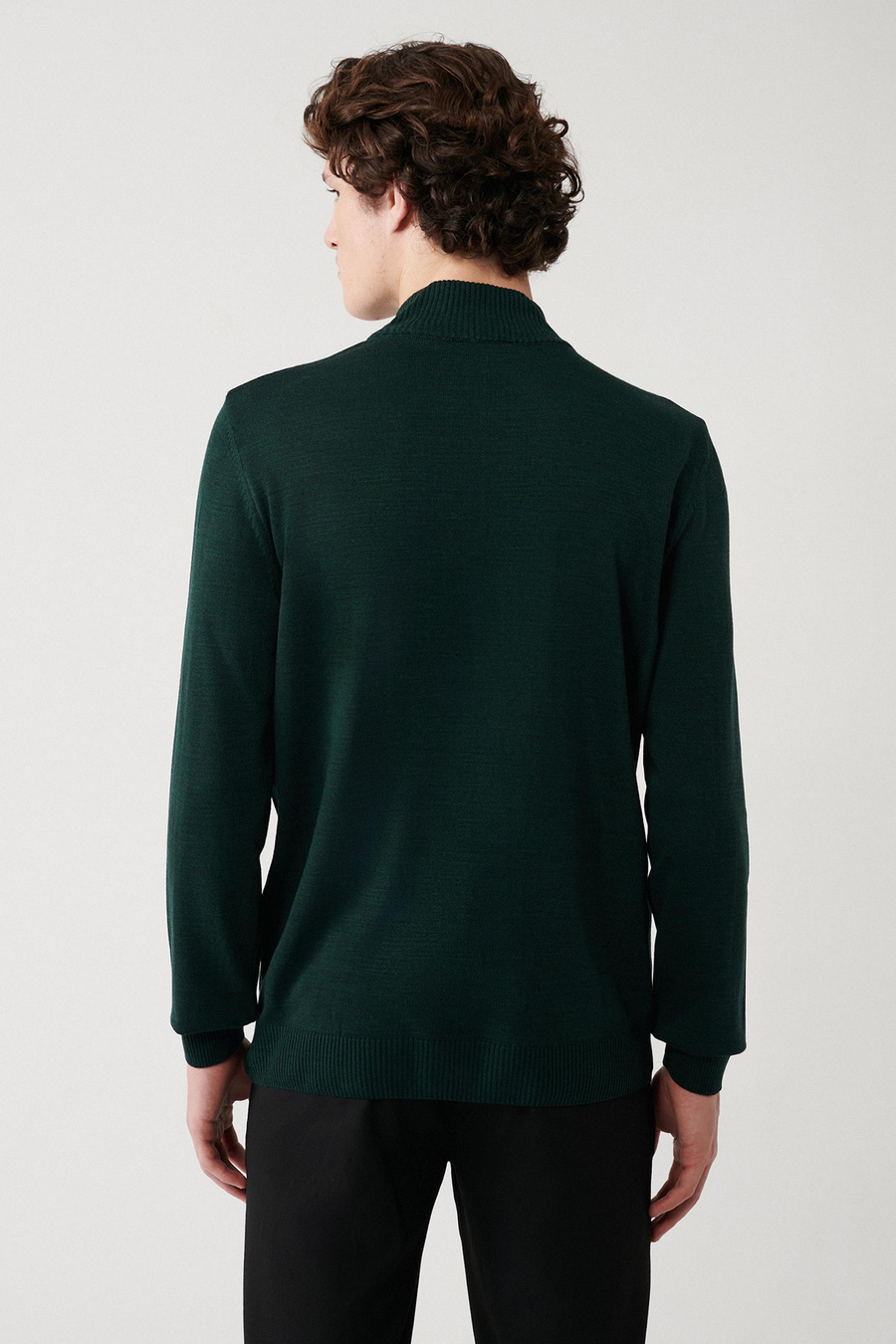 Green Mock Turtleneck Jumper