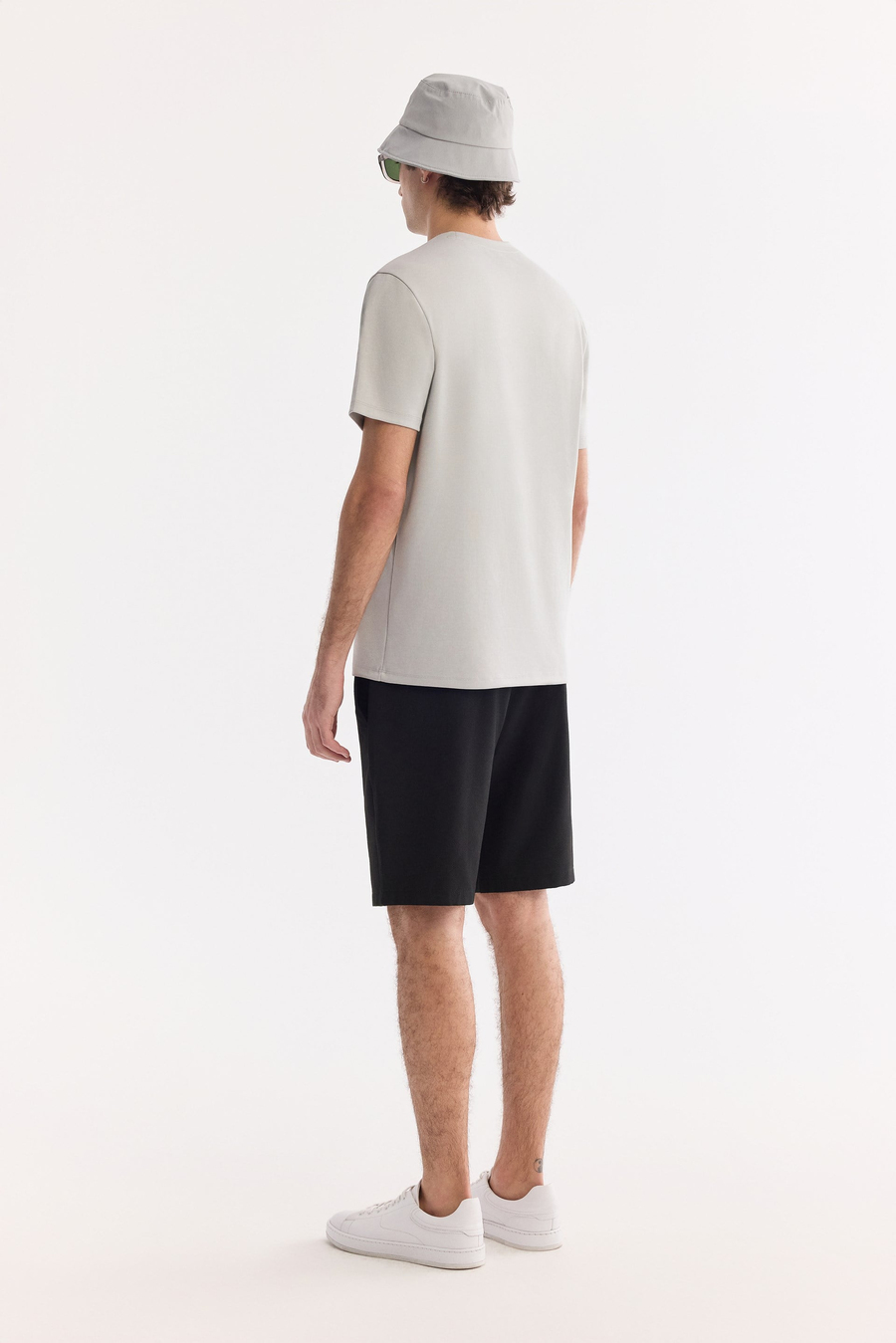 Gri Bisiklet Yaka Yüksek Filexi Baskılı İnterlok T-Shirt