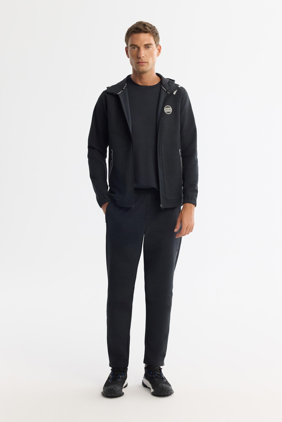 Siyah Baskılı Regular fit Jogger