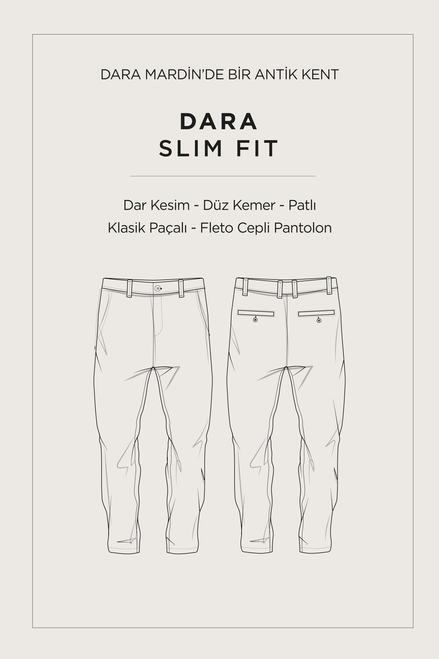 Siyah Klasik Bel Elastan Chino Pantolon