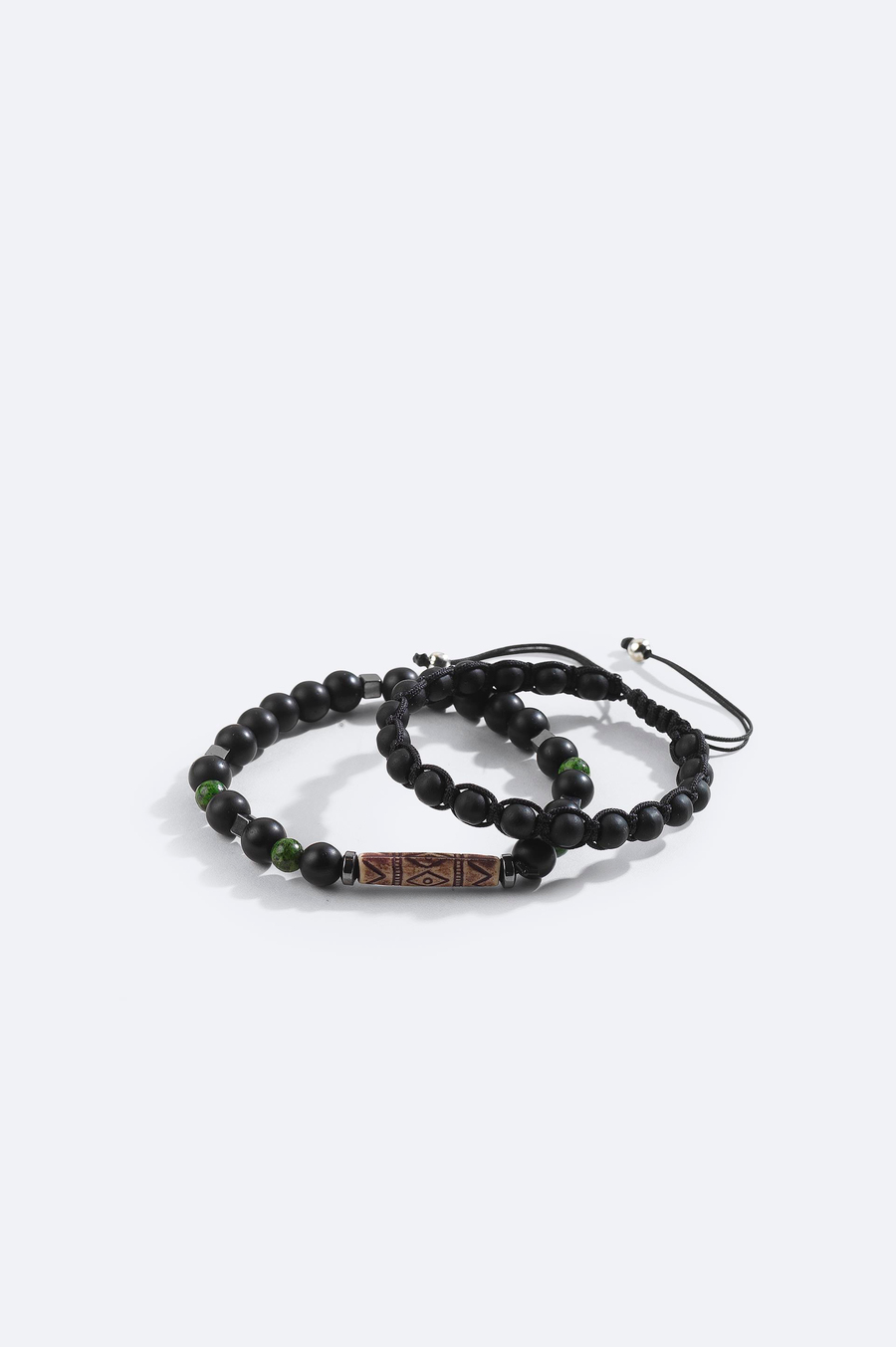 Black Stone Beaded Bracelet