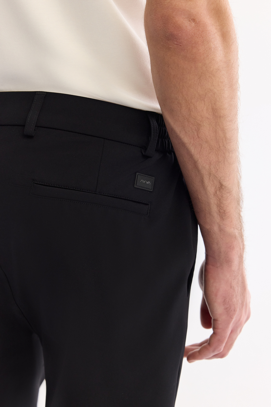 Siyah Yanı Lastikli Teknik Kumaş Nora Slim Fit Pantolon