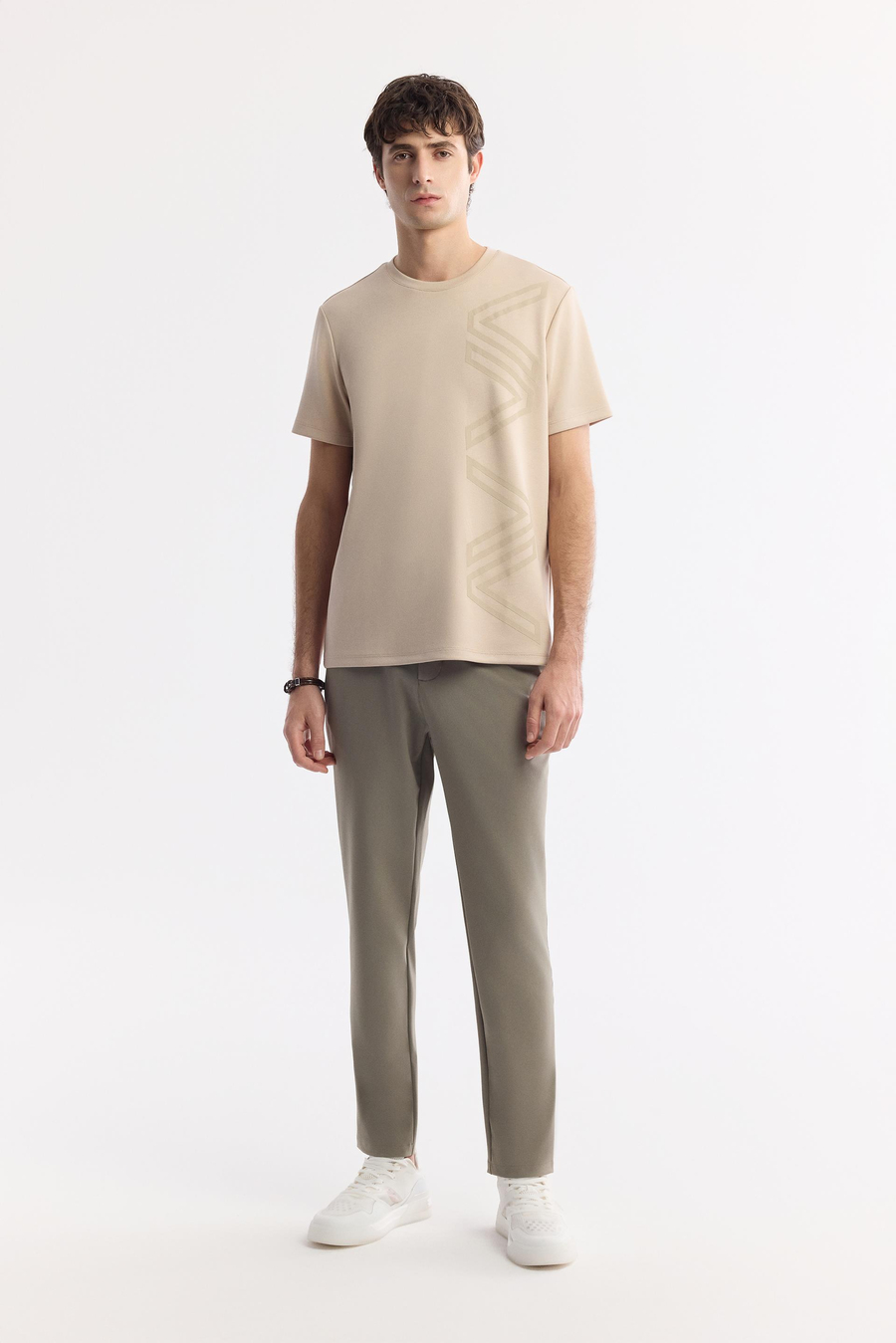 Vizon Baskılı Bisiklet Yaka İnterlok T-Shirt