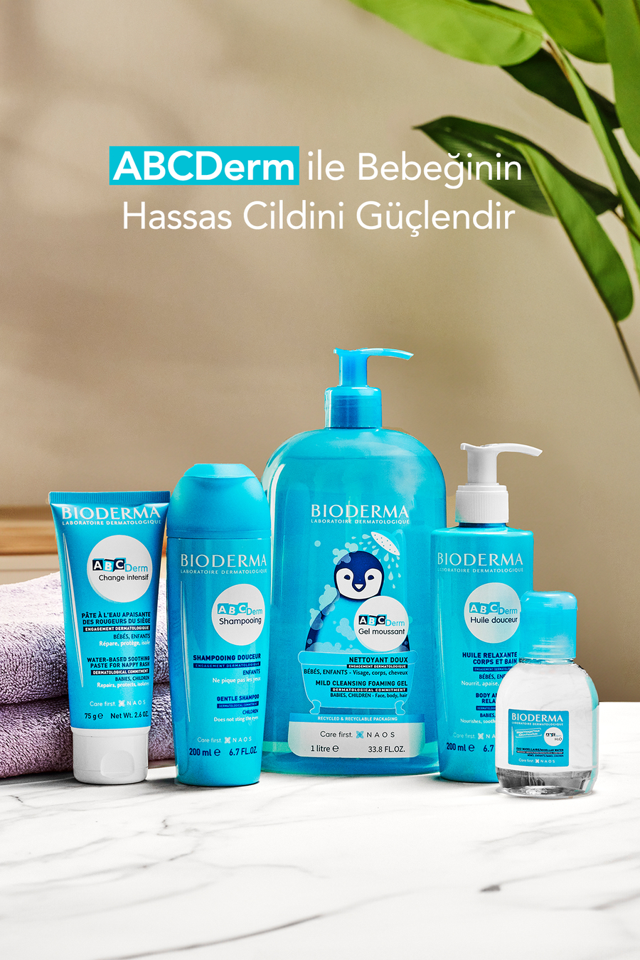 Bioderma ABCDerm H2O Bez Bölgesi ,Yüz ve Göz Çevresi Micellar Su 100 ml