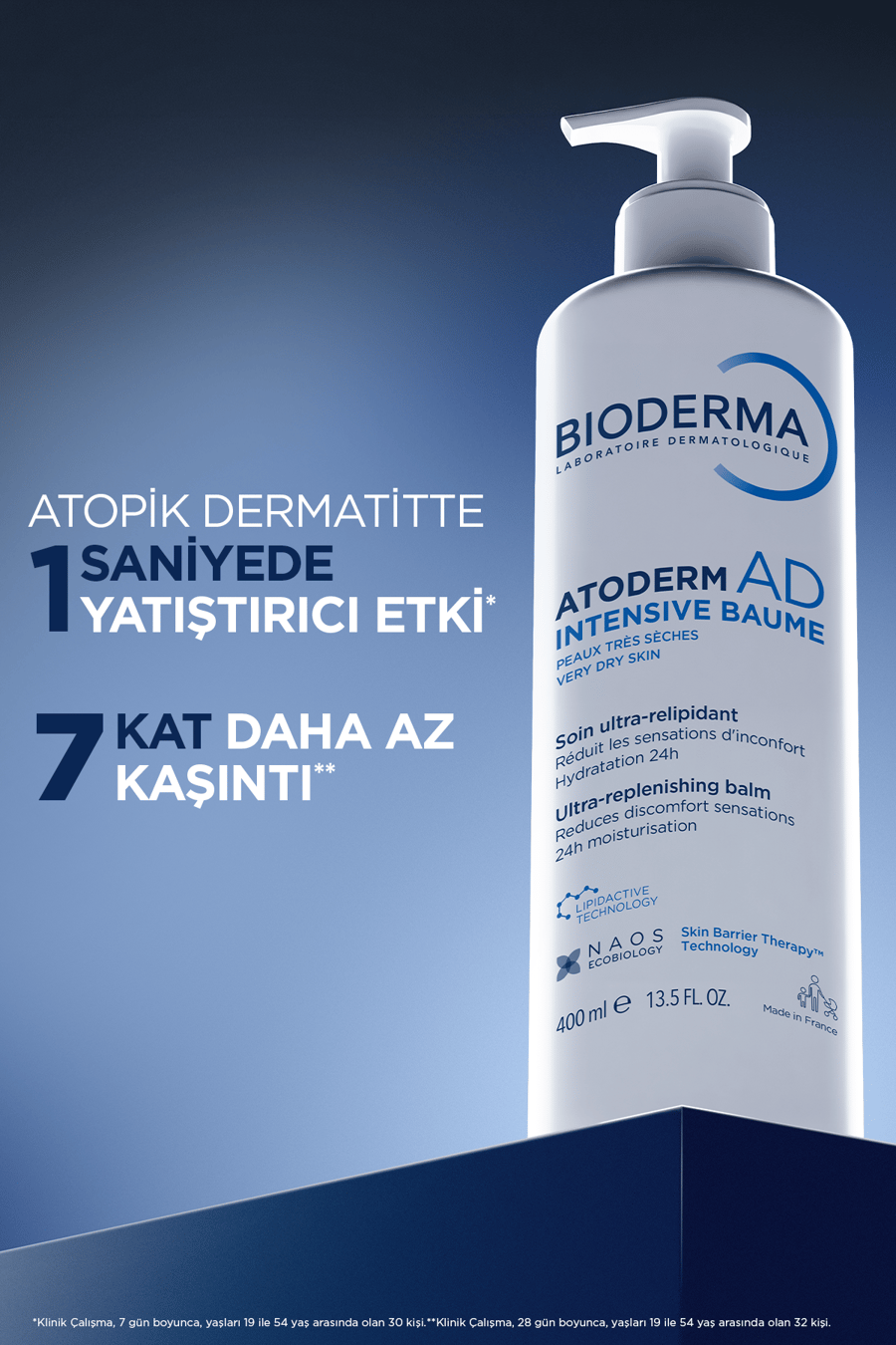 Bioderma Atoderm AD Intensive Balm Atopik Cilt Kaşıntı Karşıtı Nemlendirici Krem 400 ml