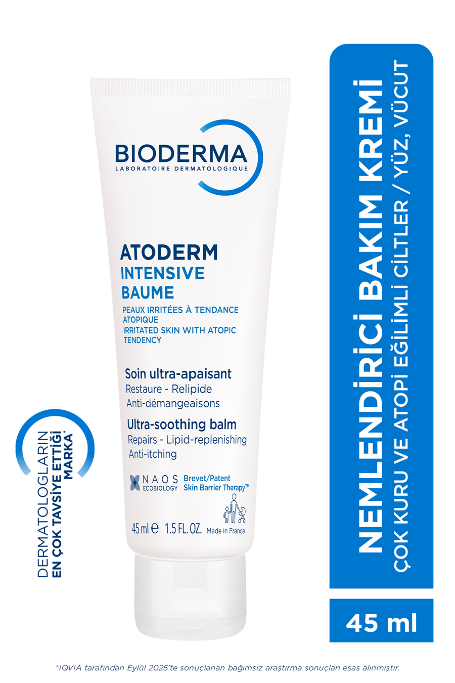 Bioderma Atoderm Intensive Balm Çok Kuru, Atopi Eğilimli Cilt Yoğun Nemlendirici Krem 45 ml