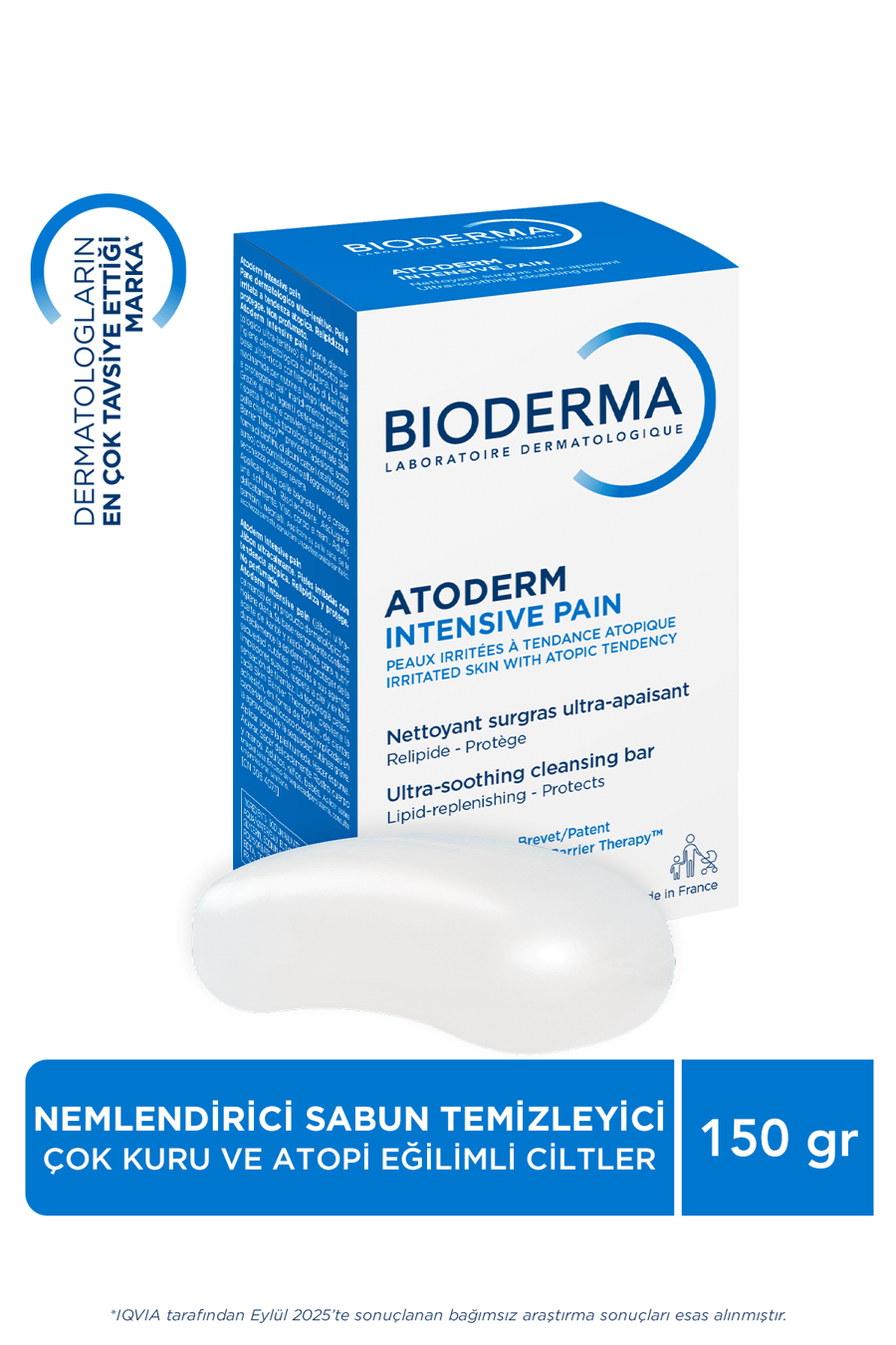 Bioderma Atoderm Intensive Bar Atopi Eğilimli Ciltler Nemlendirici, Temizleyici Sabun 150 gr