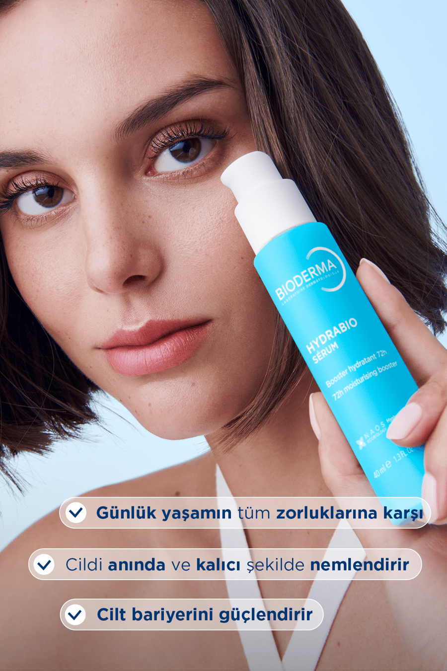 Bioderma Hydrabio Hyaluronik Asit & Niacinamide İçeren Su Bazlı Nemlendirici Serum 40 ML
