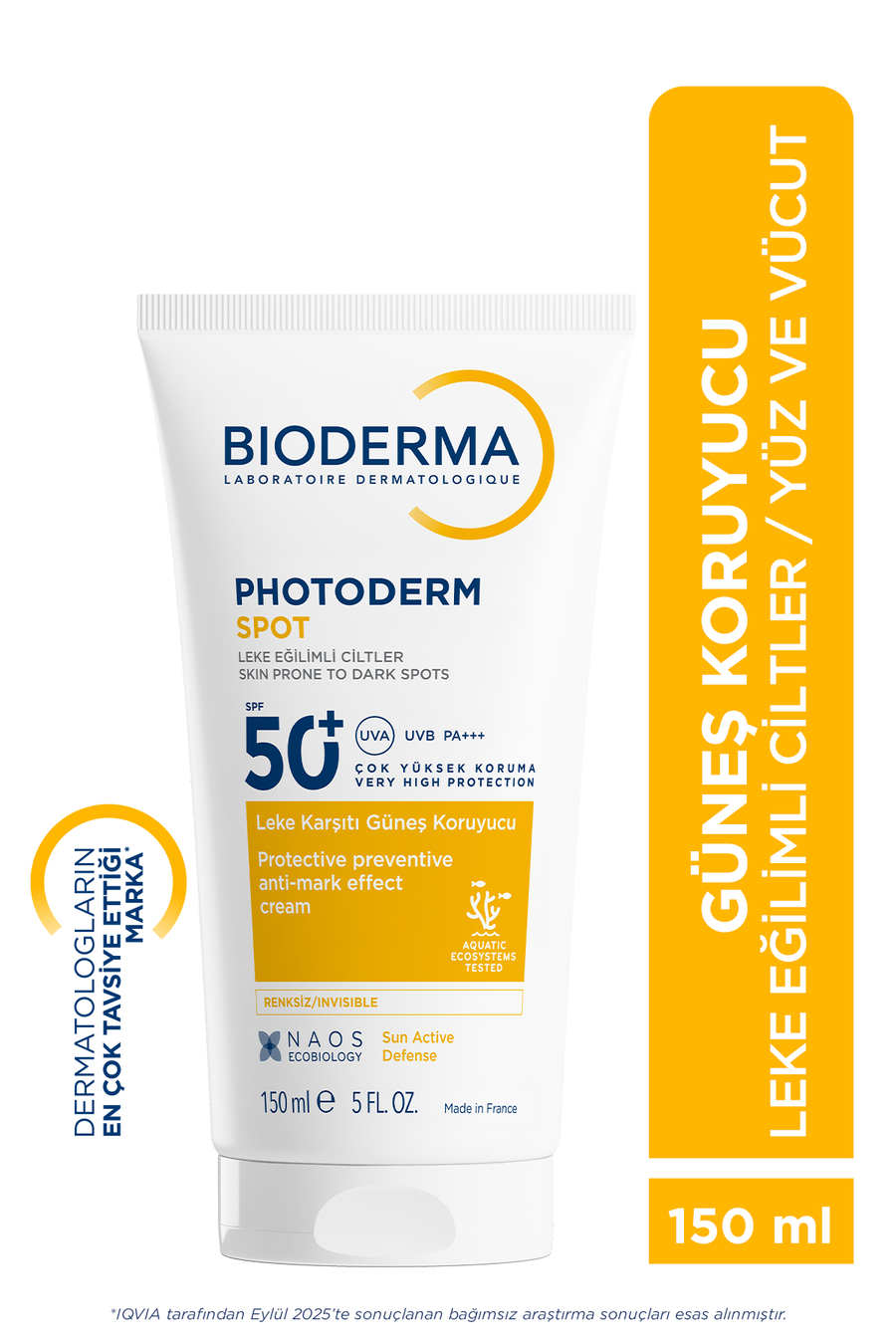 Bioderma Photoderm SPOT SPF50+ Leke Karşıtı Yüksek Korumalı Yüz & Vücut Güneş Kremi 150ml