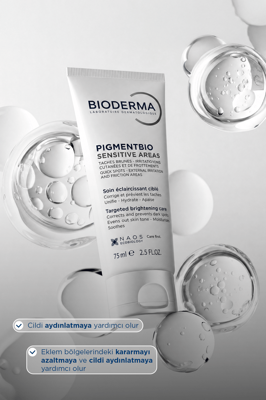 Bioderma Pigmentbio Sensitive Areas Genital & Eklem Bölgeleri Aydınlatıcı Bakım Kremi 75 ml