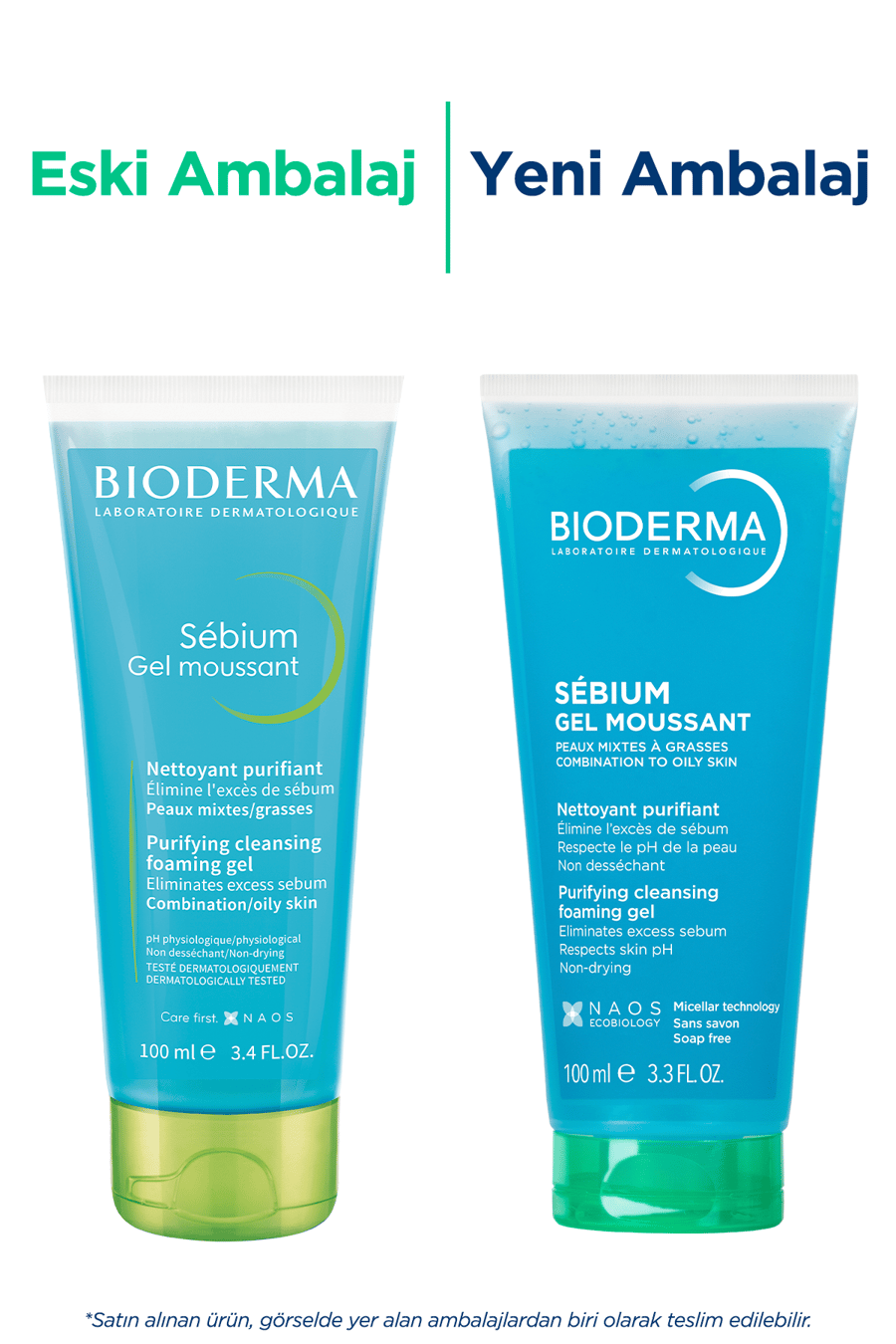 Bioderma Sebium Karma, Yağlı ve Akne Eğilimli Ciltler için Yüz, Vücut Temizleme Jeli 100 ml