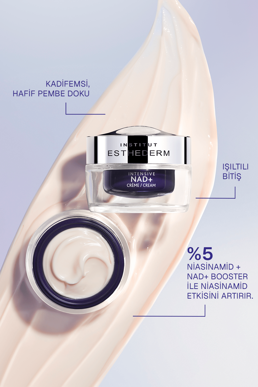 Institut Esthederm Intensive NAD+ Aydınlatıcı Etkili Kadifemsi Dokulu Krem 50 ML