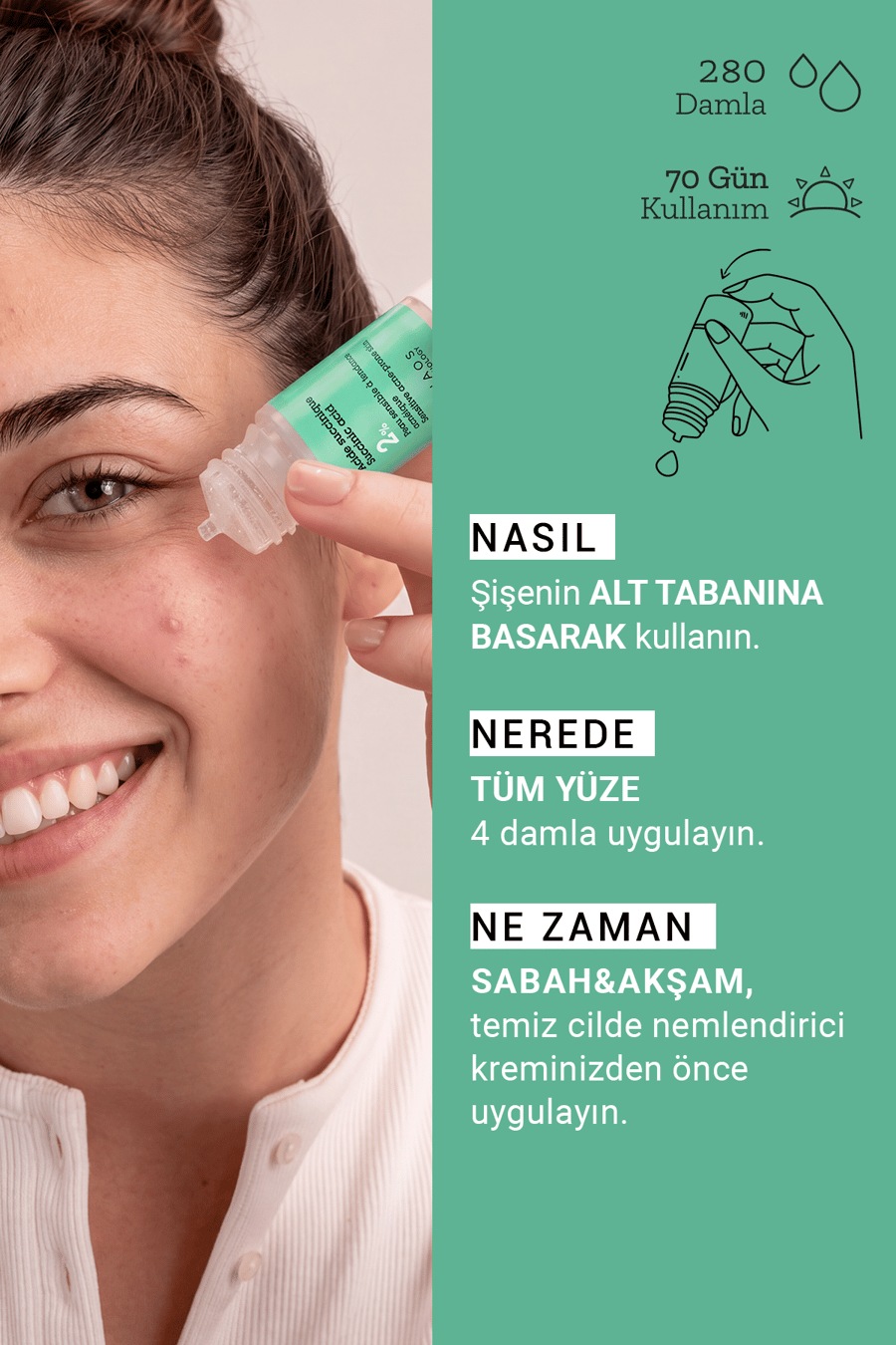Etat Pur Pure Active Succinic Acid %2 Hassas, Akneli Ciltler Konsantre Bakım Serumu 15ML