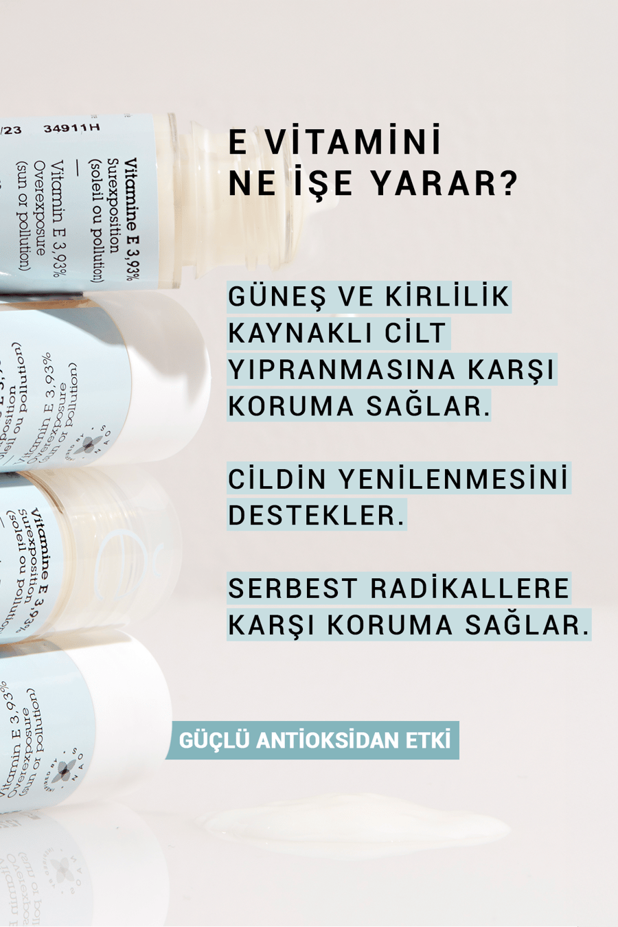 Etat Pur Pure Active Vitamin E Antioksidan Saf Konsantre Bakım Serumu 15 ml
