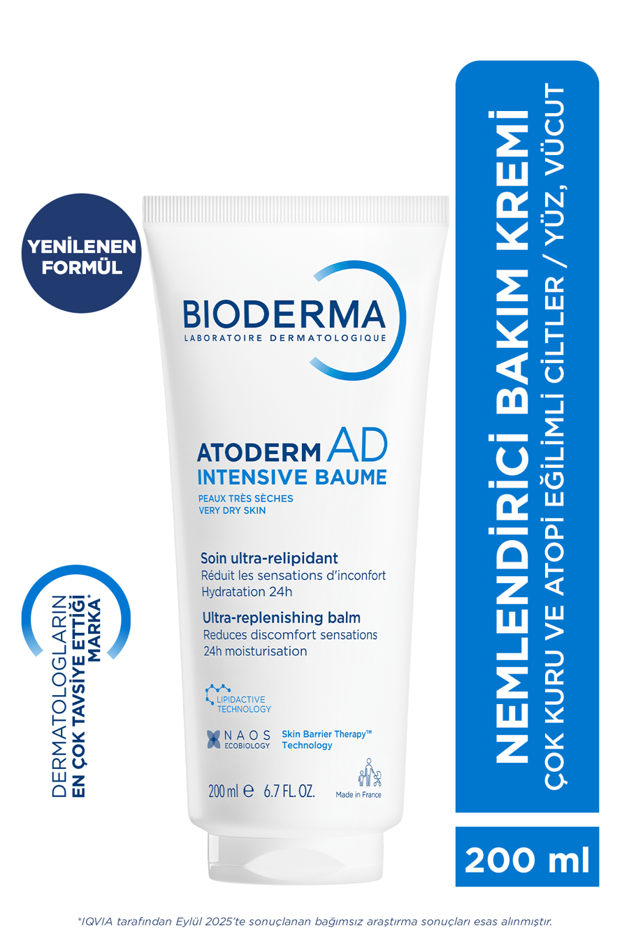 Atoderm AD Intensive Balm Atopik Cilt Kaşıntı Karşıtı Nemlendirici Krem 200 ml