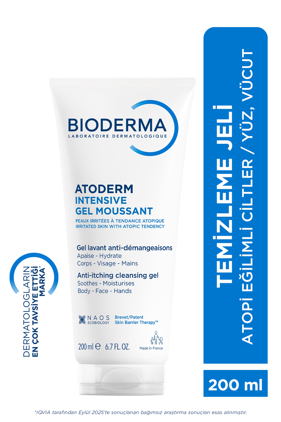 Bioderma Atoderm Intensive Foaming Gel Atopi Eğilimli Ciltler Onarıcı Temizleme Jeli 200 ml