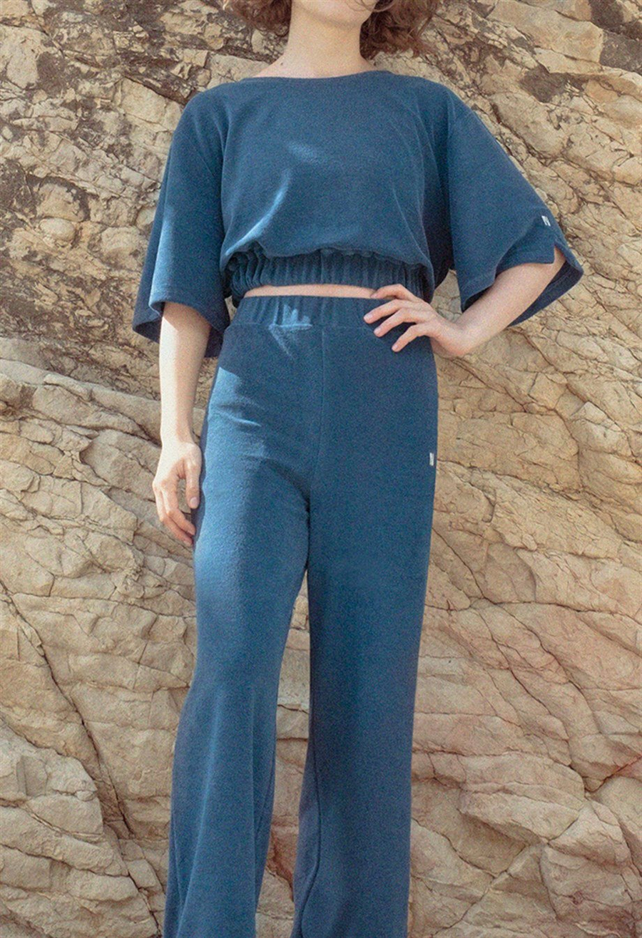 FARRAH TERRY TOP MIDNIGHT BLUE