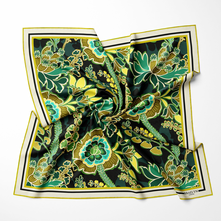EMERALD TAPESTRY TWILL İPEK EŞARP 
