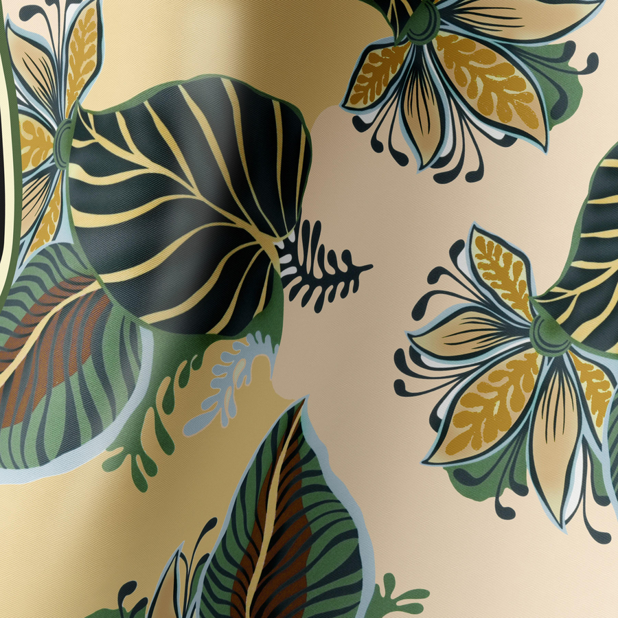 Sunkissed Palms Twill İpek Eşarp 