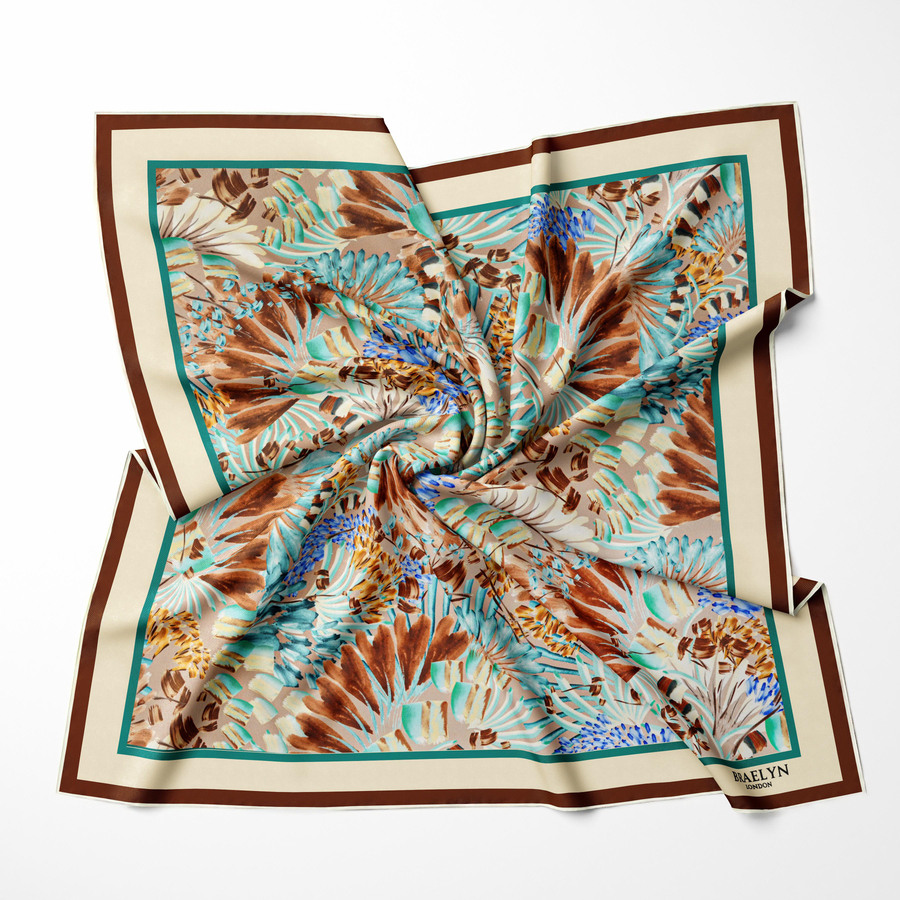 TURQUISE DUNES TWILL İPEK EŞARP 