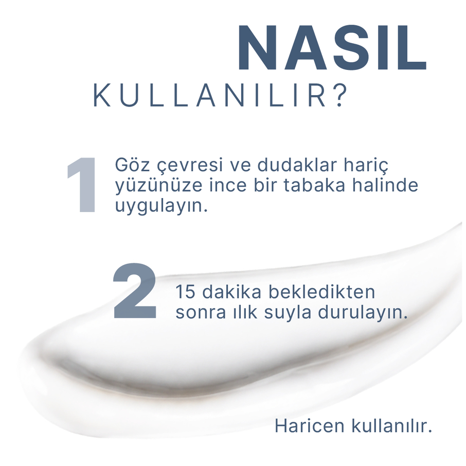 Aydınlatıcı, Cilt Tonu Eşitleyici Leke ve Kırışıklık Karşıtı %2 C Vitamini Krem Maske - 50 ml
