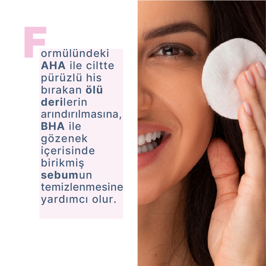 Peeling Etkili, Canlandırıcı, Cilt Tonu Eşitleyici, Gözenek Sıkılaştırıcı AHA-BHA Tonik - 200 ml
