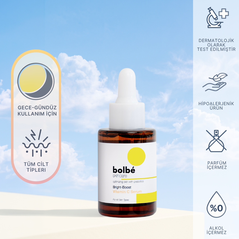 Aydınlatıcı, Cilt Tonu Eşitleyici Leke ve Kırışıklık Karşıtı %6 C Vitamini Serumu - 30 ml