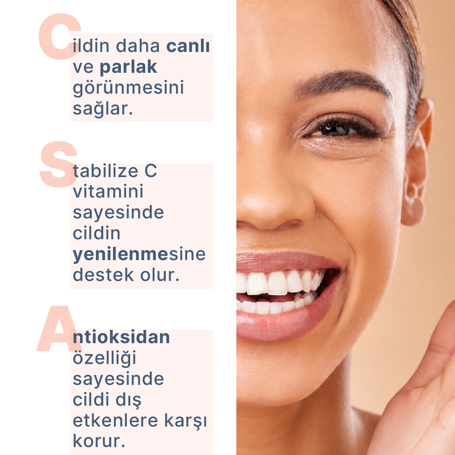 Aydınlatıcı, Cilt Tonu Eşitleyici Leke ve Kırışıklık Karşıtı %6 C Vitamini Serumu - 30 ml