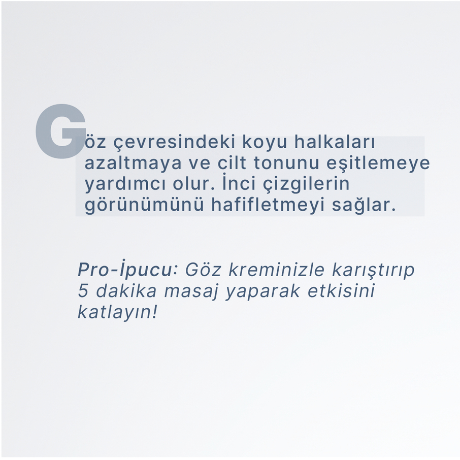 Göz Altı Torbalanma ve Koyu Halka Karşıtı, Kafein İçeren Göz Çevresi Serumu - 30 ml