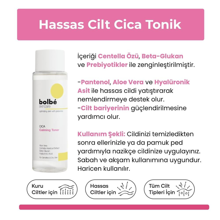Hassas Ciltler İçin Kızarıklık Önleyici, Yatıştırıcı, Bariyer Destekleyici Nem Toniği - 200 ml
