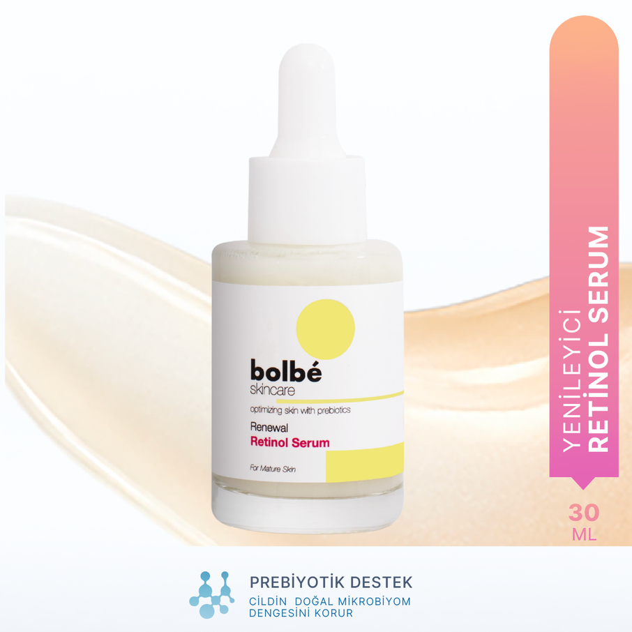 Kırışıklık Karşıtı, Sıkılaştırıcı ve Yenileyici Retinol (A Vitamini) Gece Serumu - 30 ml