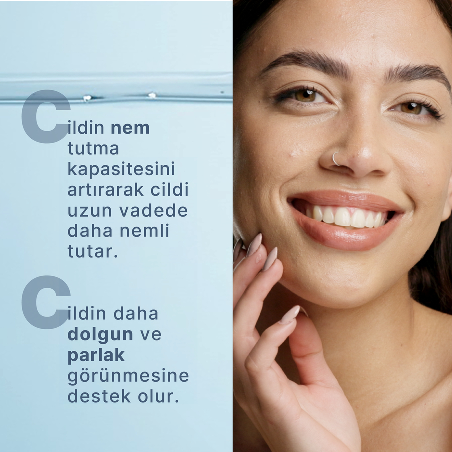 Yoğun Nemlendirici, Dolgunlaştırıcı, Kırışıklık Karşıtı Peptitli Hyaluronik Asit Serum - 30 ml