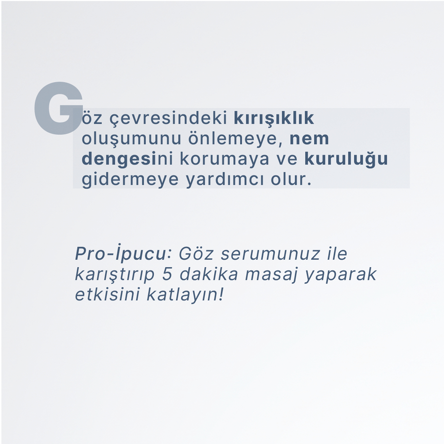 Yoğun Nemlendirici, Kırışıklık ve Koyu Halka Karşıtı Peptit İçeren Göz Çevresi Kremi - 30 ml