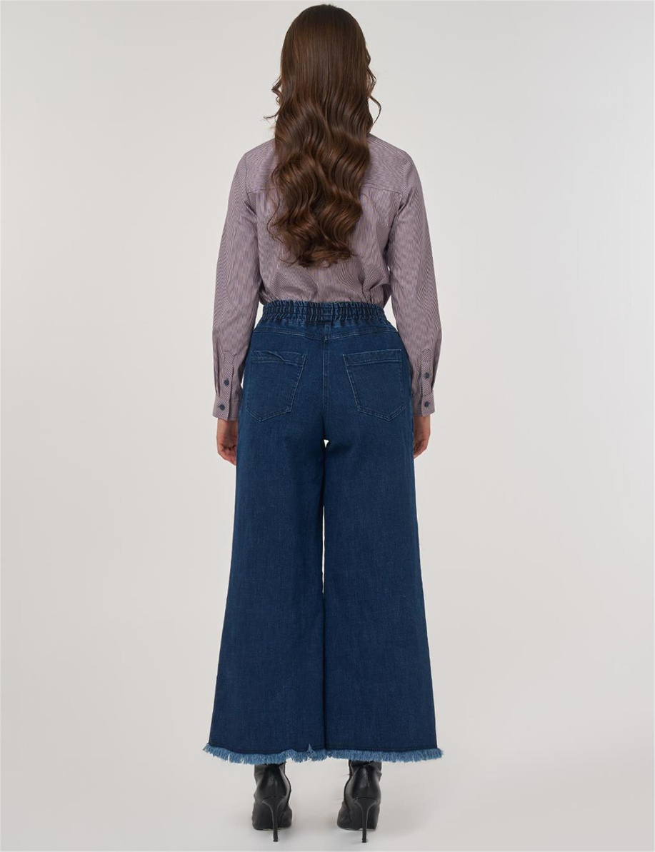 Aksesuar Detaylı Marine Fit Denim Pantolon İndigo