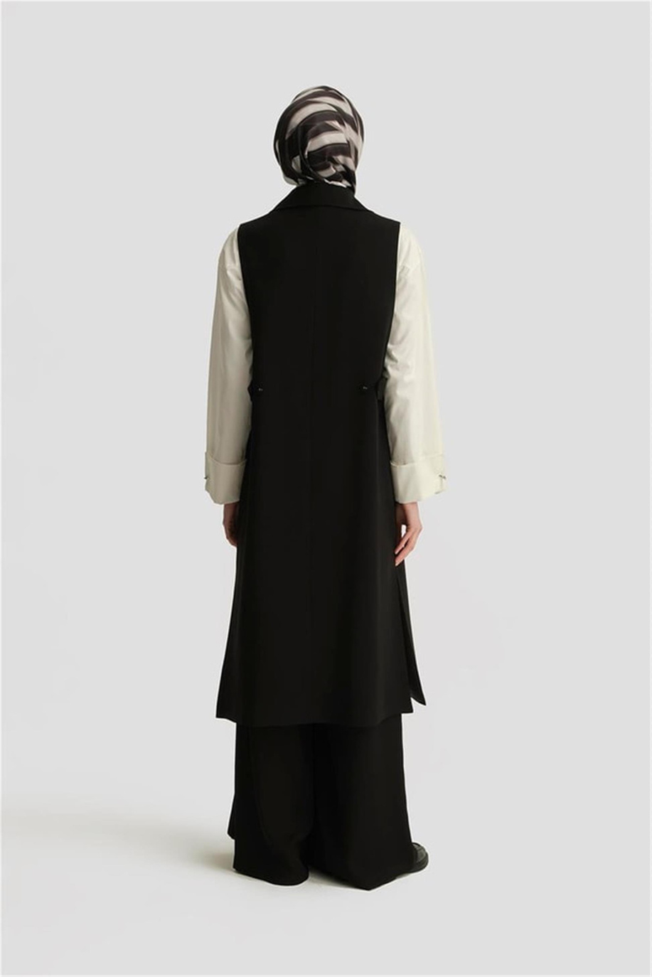 Apoletli Yelek Siyah Yelek