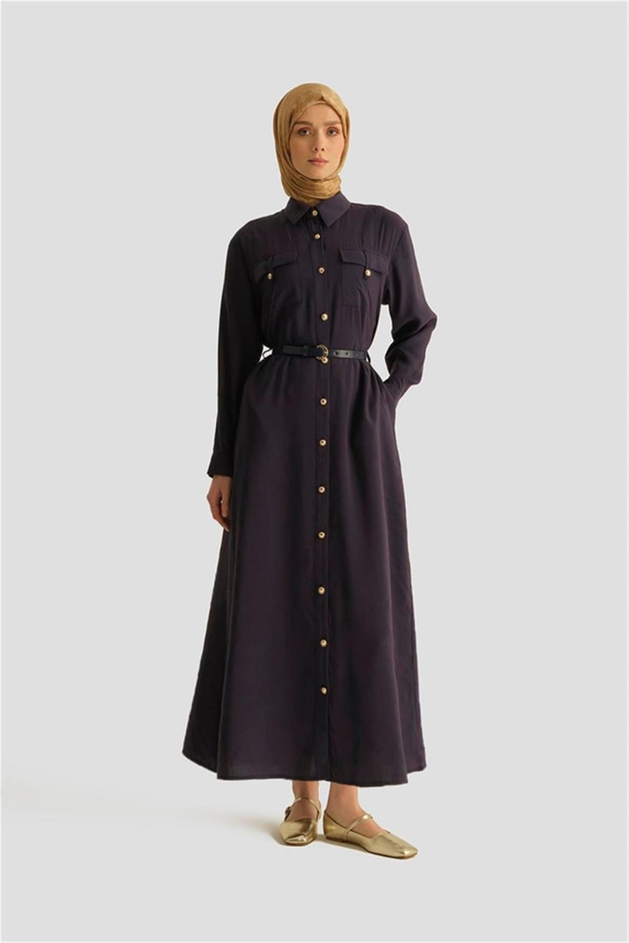 Armine Elbise 25YD4234 Lacivert