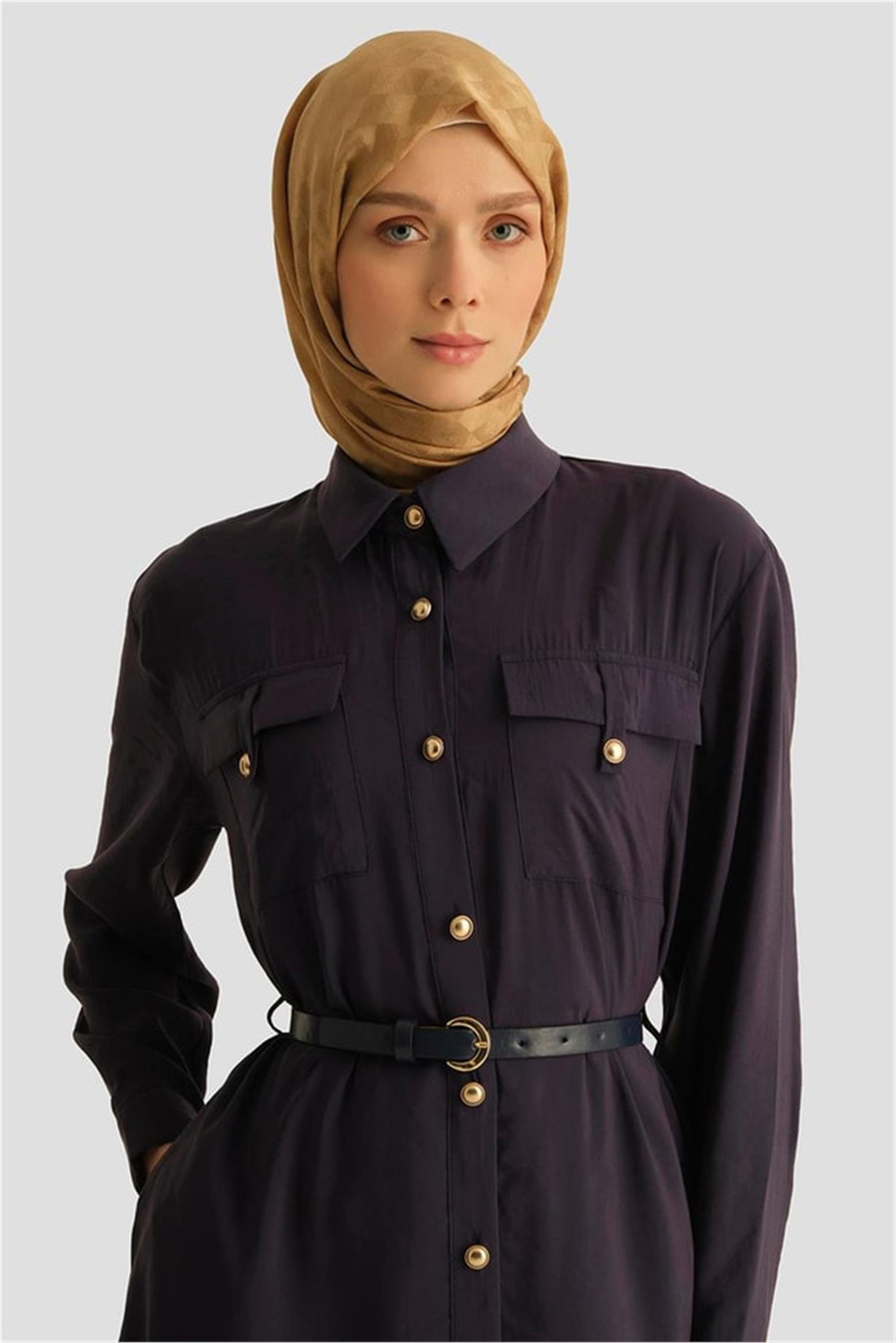 Armine Elbise 25YD4234 Lacivert