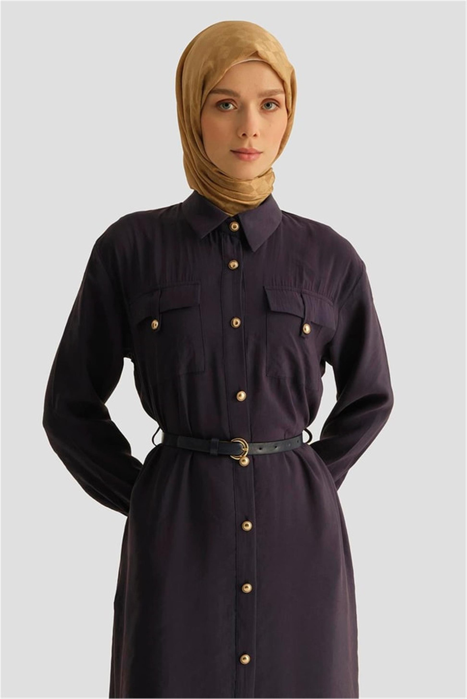 Armine Elbise 25YD4234 Lacivert