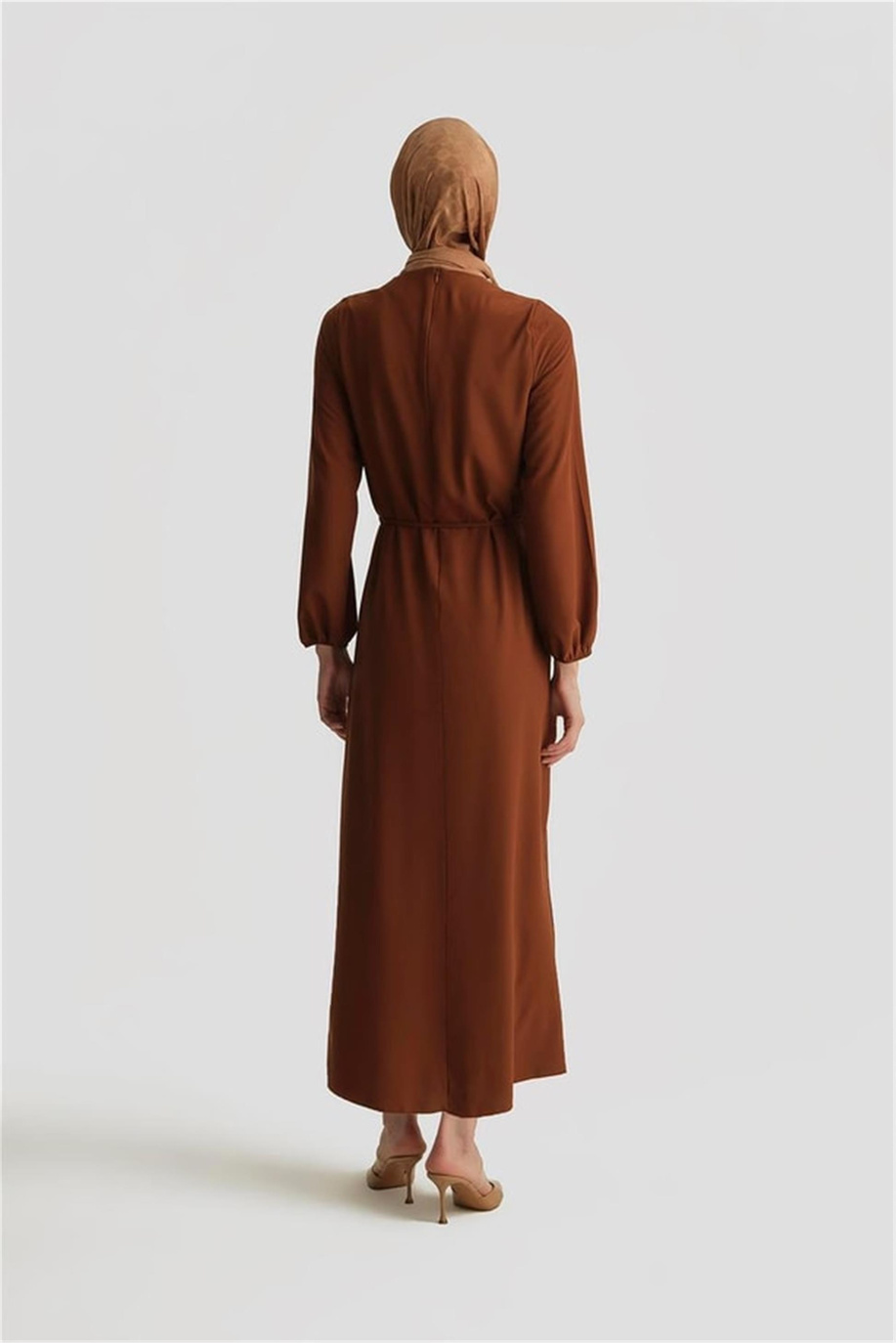 Armine Elbise ORTD9435-1 Acı Kahve - ORTD9435-1