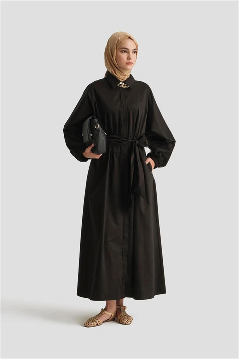 Armine Elbise Siyah - 25YD9025-1